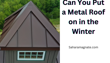 Metal Roof on in the Winter